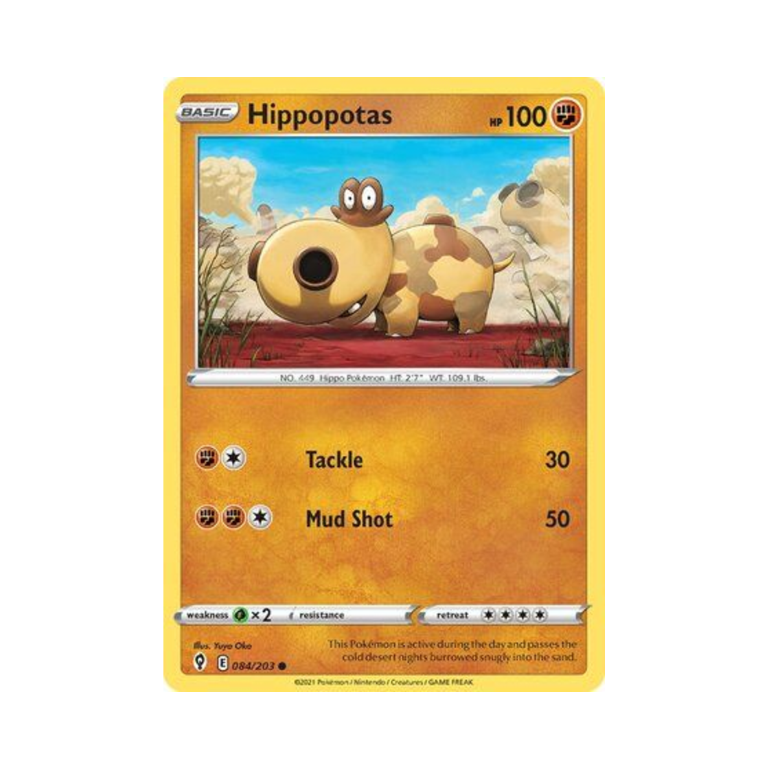 포켓몬 TCG 히포포타스 C 이볼빙 스카이즈 (영문판)(Pokemon TCG Hippopotas C Evolving Skies (English Ver.)) - 1