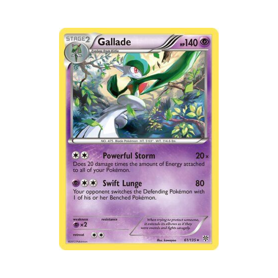 포켓몬 TCG 엘레이드 RH 플라스마 스톰 (영문판)(Pokemon TCG Gallade RH Plasma Storm (English Ver.))