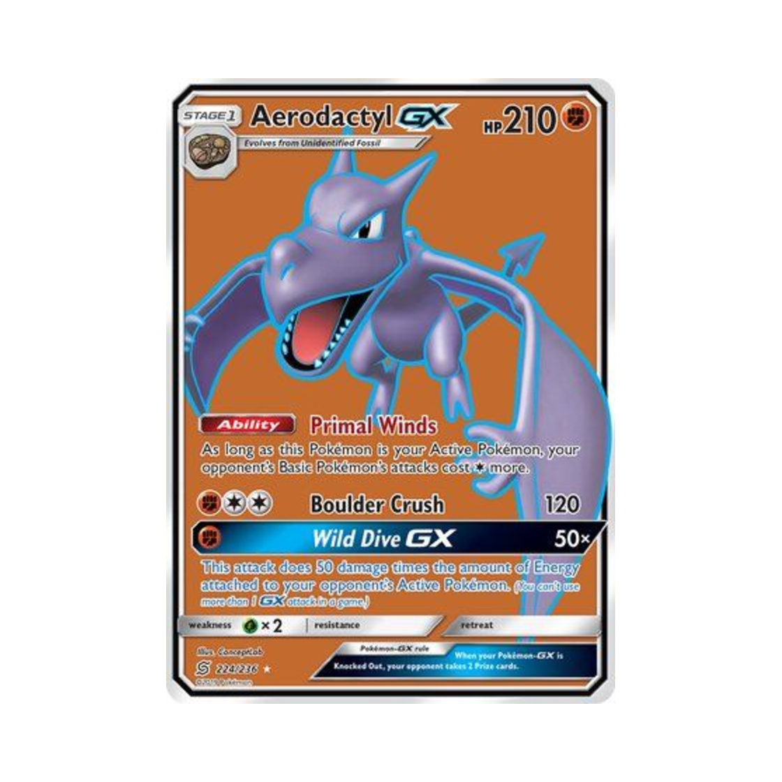 포켓몬 TCG 프테라 GX RU 유니파이드 마인즈 (영문판)(Pokemon TCG Aerodactyl GX RU Unified Minds (English Ver.)) - 1