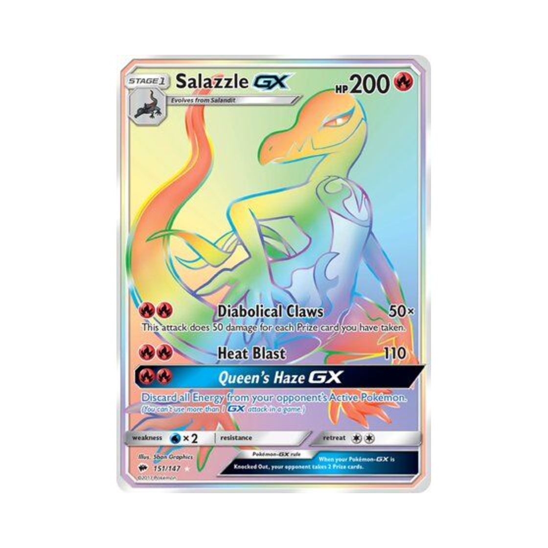 포켓몬 TCG 염뉴트 GX RR 버닝 쉐도우 (영문판)(Pokemon TCG Salazzle GX RR Burning Shadows (English Ver.)) - 1
