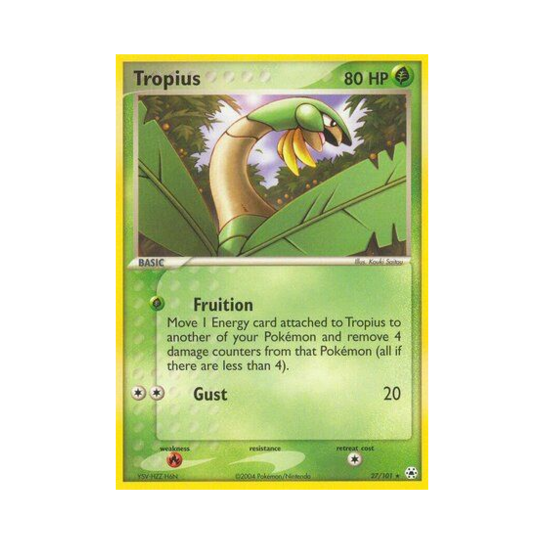 포켓몬 TCG 트로피우스 R EX 히든 레전드 (영문판)(Pokemon TCG Tropius R EX Hidden Legends (English Ver.))