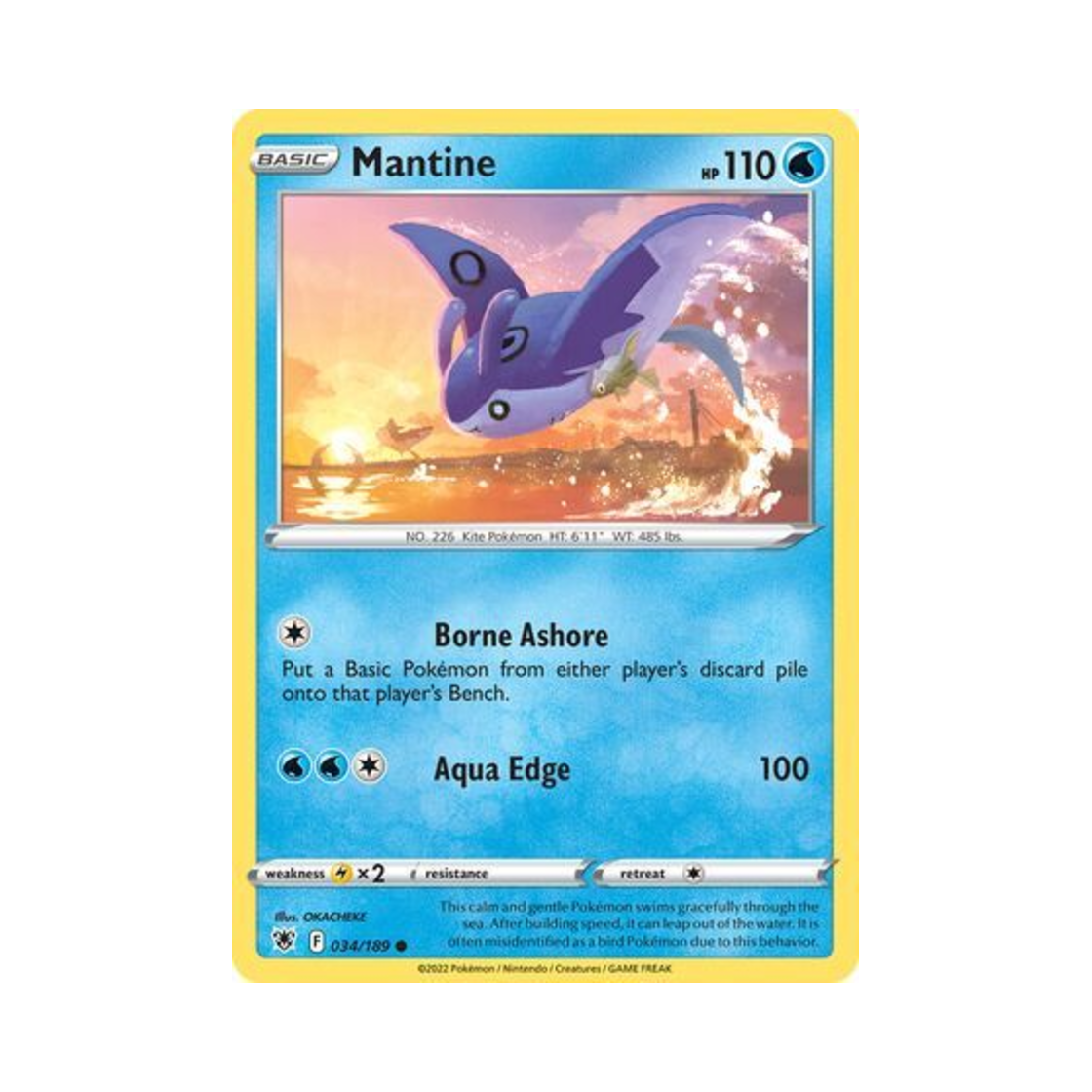 포켓몬 TCG 만타인 C 아스트랄 레디안스 (영문판)(Pokemon TCG Mantine C Astral Radiance (English Ver.)) - 1