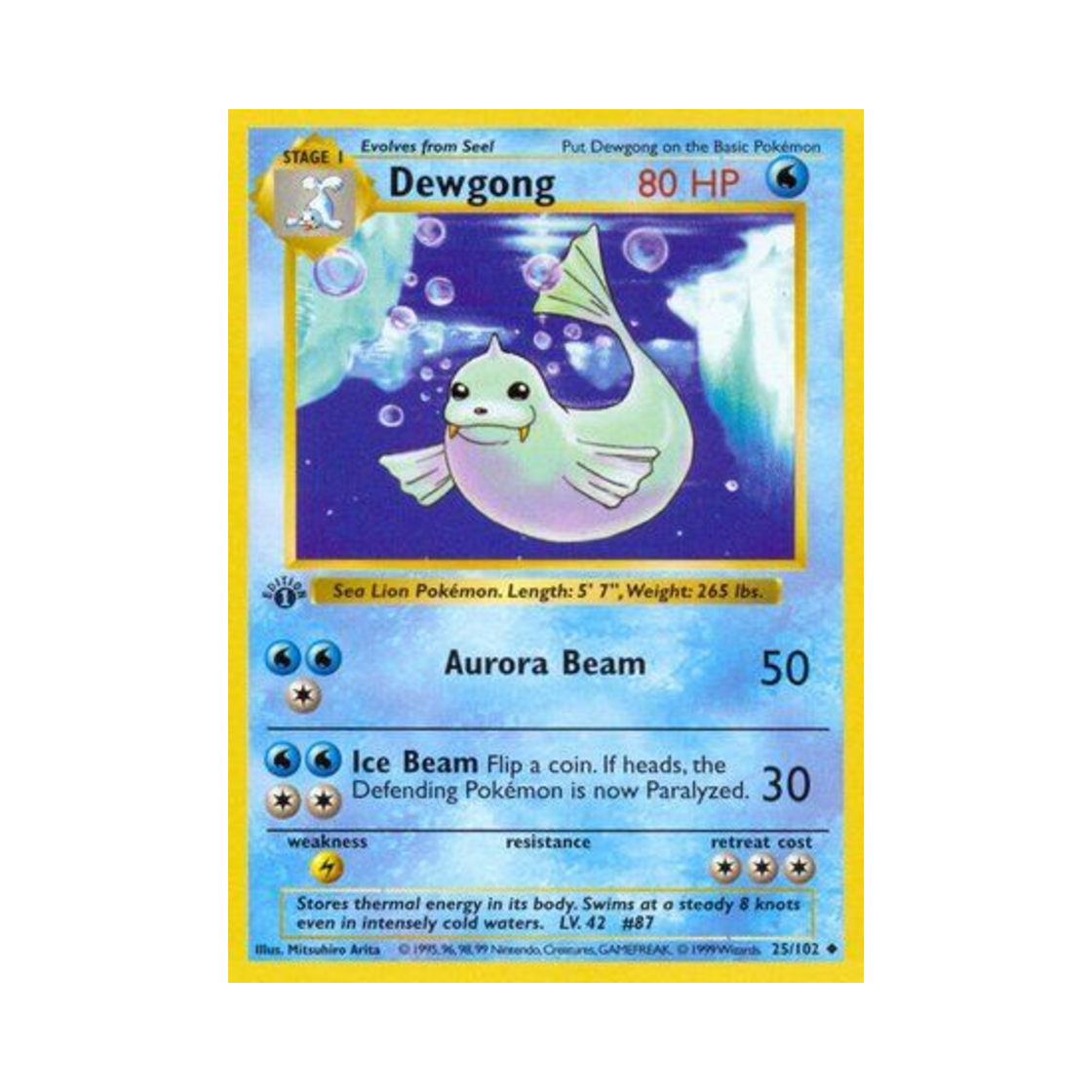 포켓몬 TCG 쥬레곤 U 베이스 세트 (영문판)(Pokemon TCG Dewgong U Base Set (English Ver.)) - 1