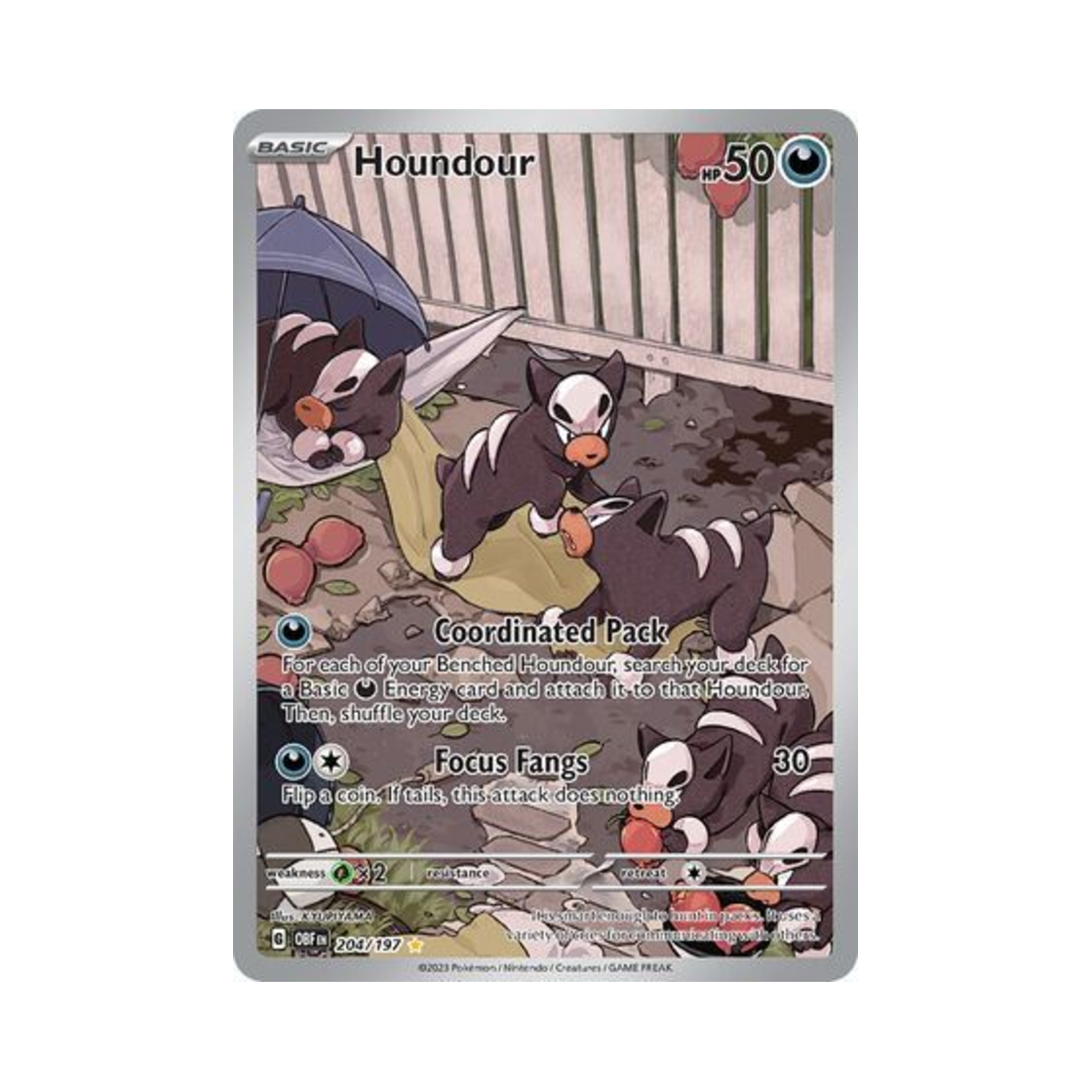 포켓몬 TCG 델빌 IR 옵시디언 플레임즈 (영문판)(Pokemon TCG Houndour IR Obsidian Flames (English Ver.)) - 1