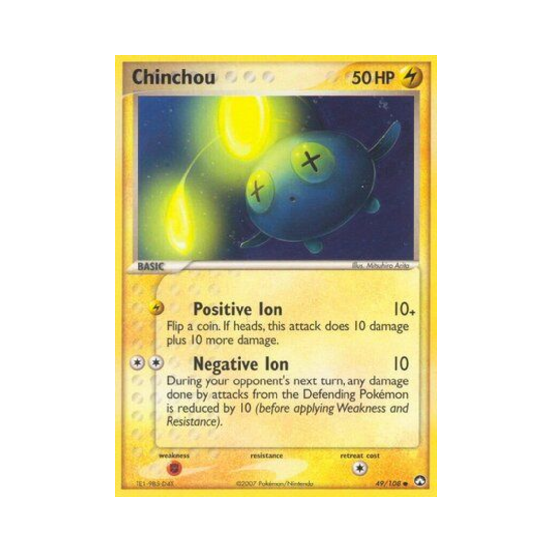 포켓몬 TCG 초라기 C EX 파워 키퍼스(영문판)(Pokemon TCG Chinchou C EX Power Keepers (English Ver.)) - 1