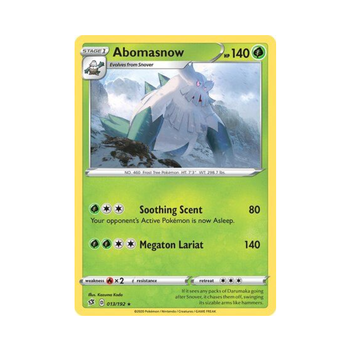 포켓몬 TCG 눈설왕 R 레벌 크래시 (영문판)(Pokemon TCG Abomasnow R Rebel Clash (English Ver.)) - 1
