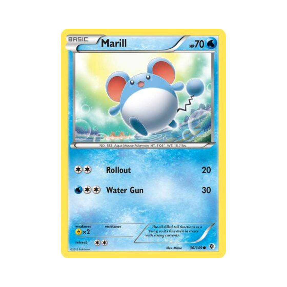 포켓몬 TCG 마릴 C 바운더리스 크로스드 (영문판)(Pokemon TCG Marill C Boundaries Crossed (English Ver.)) - 1