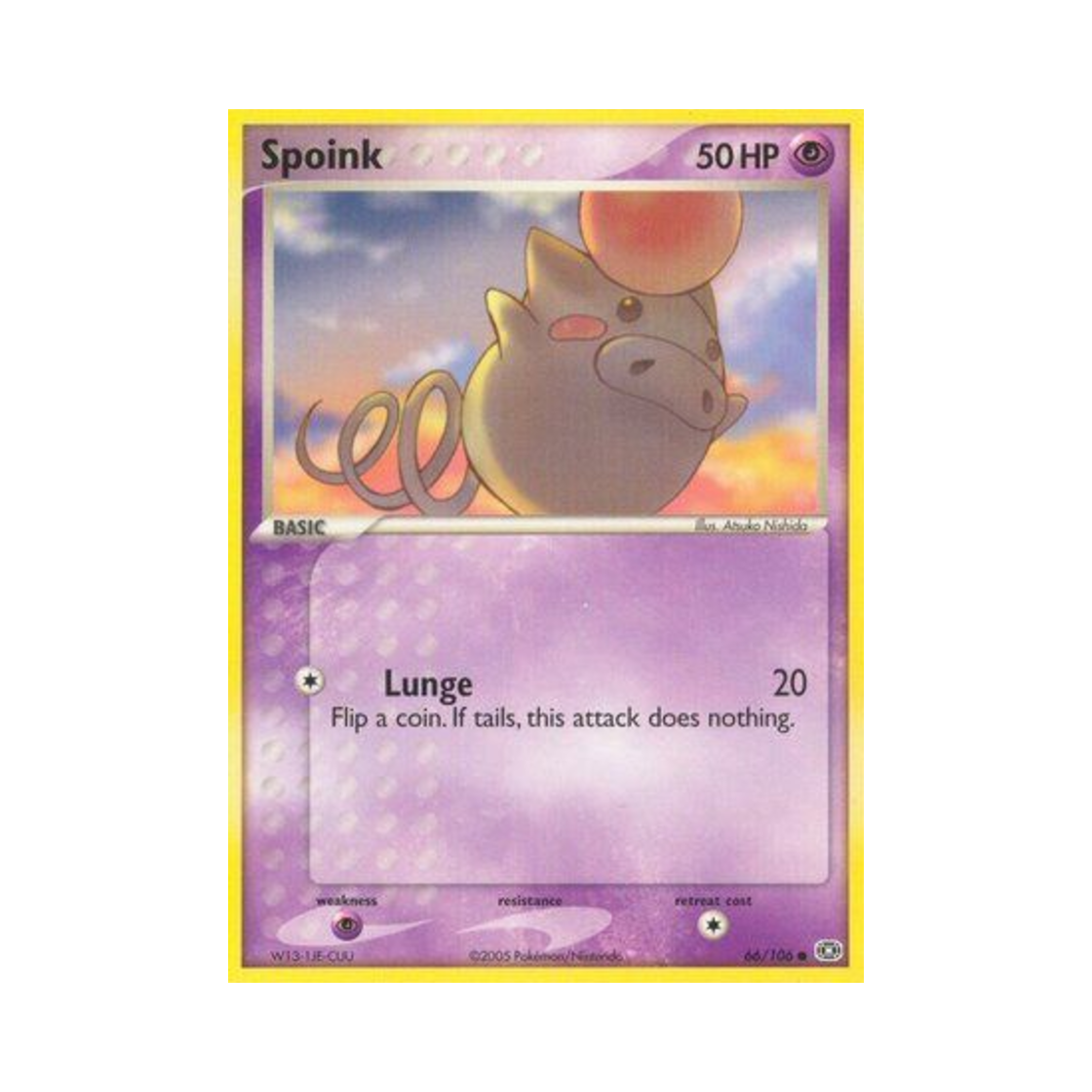 포켓몬 TCG 피그점프 C EX 에메랄드 (영문판)(Pokemon TCG Spoink C EX Emerald (English Ver.)) - 1