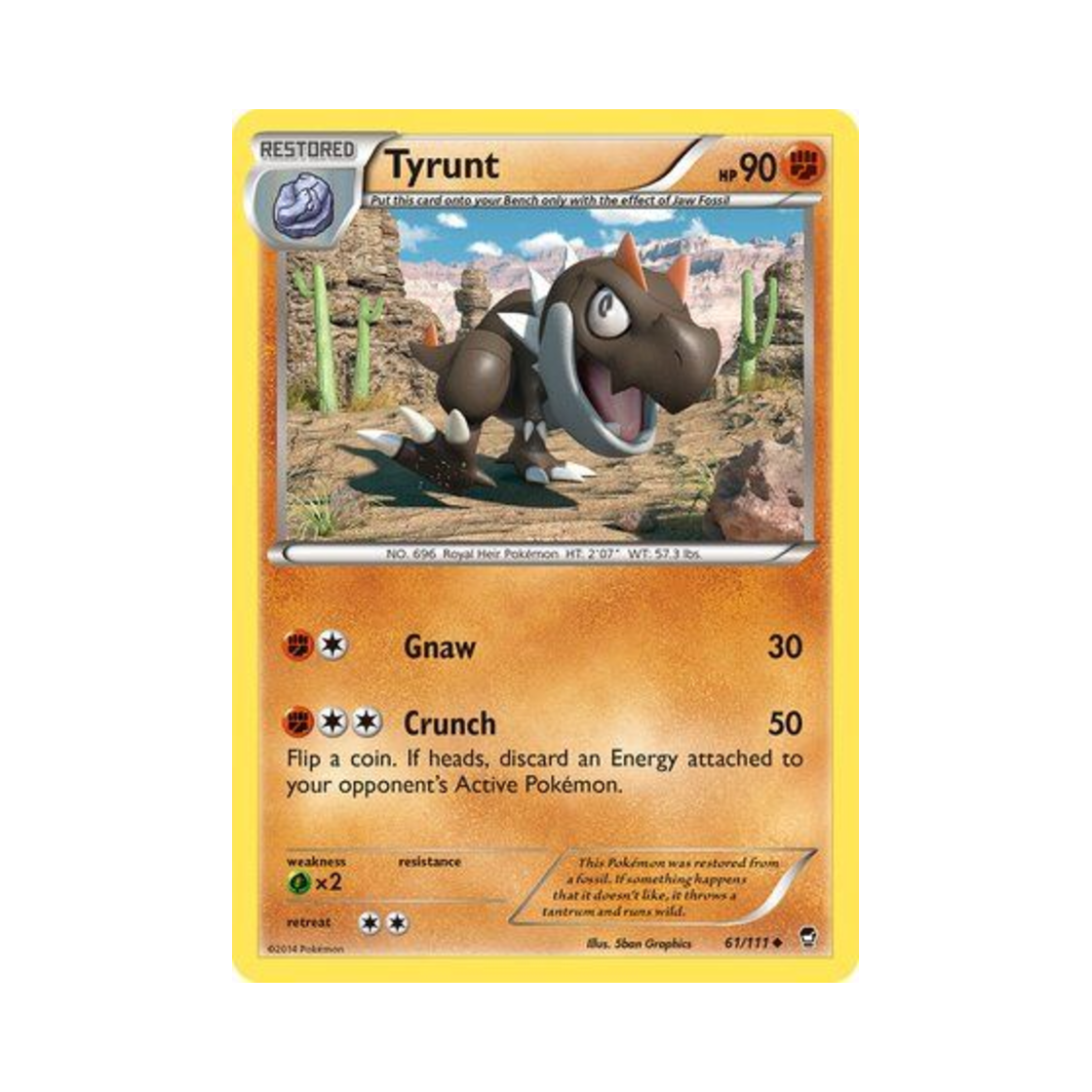 포켓몬 TCG 티고라스 U 퓨리어스 피스트 (영문판)(Pokemon TCG Tyrunt U Furious Fists (English Ver.)) - 1