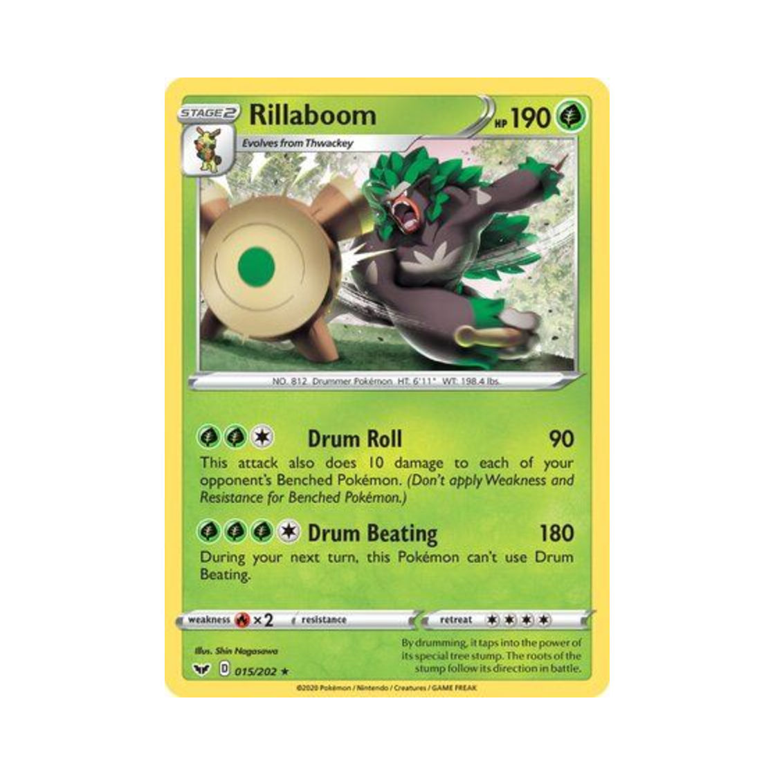 포켓몬 TCG 고릴타 R 소드 & 실드 (영문판)(Pokemon TCG Rillaboom R Sword & Shield (English Ver.))