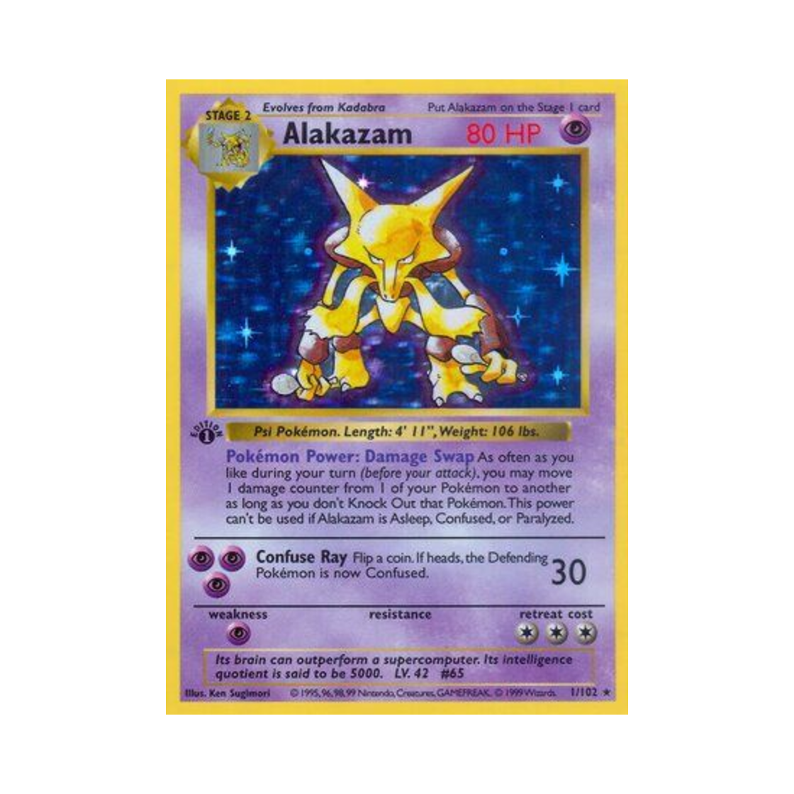 포켓몬 TCG 후딘 베이스 세트 퍼스트 에디션 (영문판)(Pokemon TCG Alakazam Base Set 1st Edition (English Ver.)) - 1