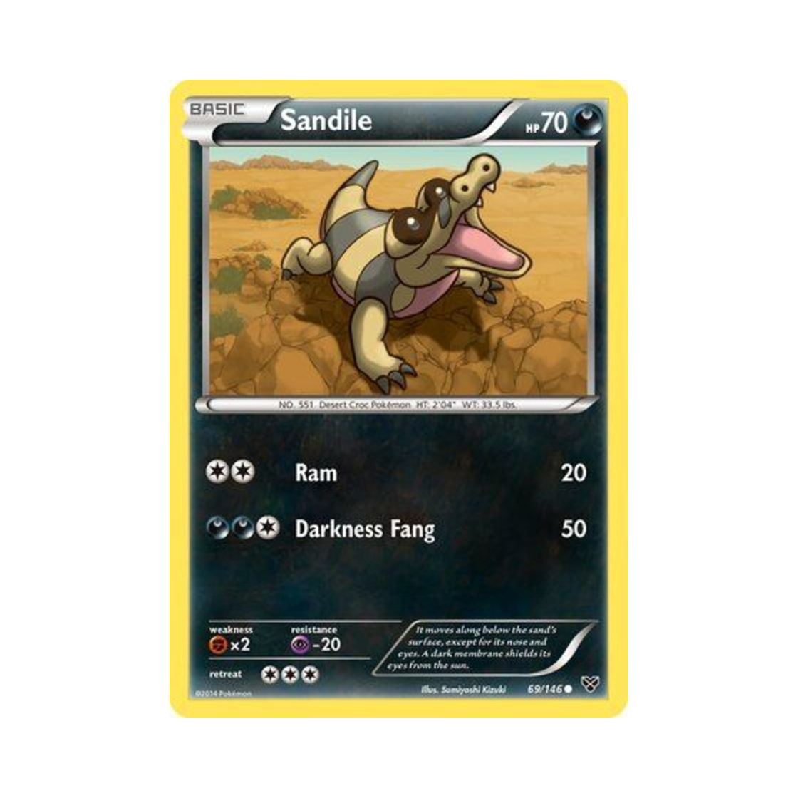 포켓몬 TCG 깜눈크 C XY (영문판)(Pokemon TCG Sandile C XY (English Ver.)) - 1