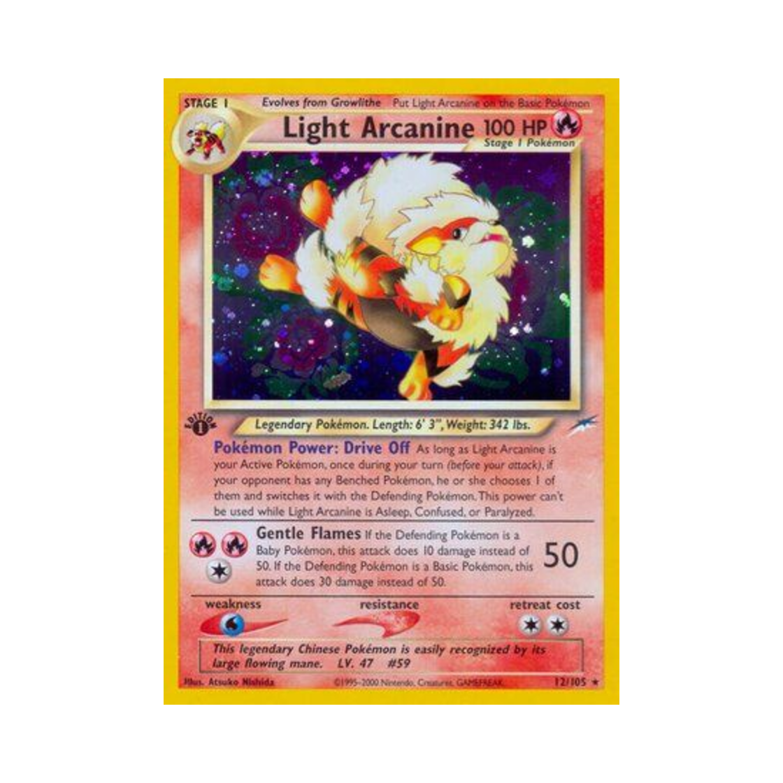 포켓몬 TCG 라이트 윈디 RH 네오 데스티니 (영문판)(Pokemon TCG Light Arcanine RH Neo Destiny (English Ver.))