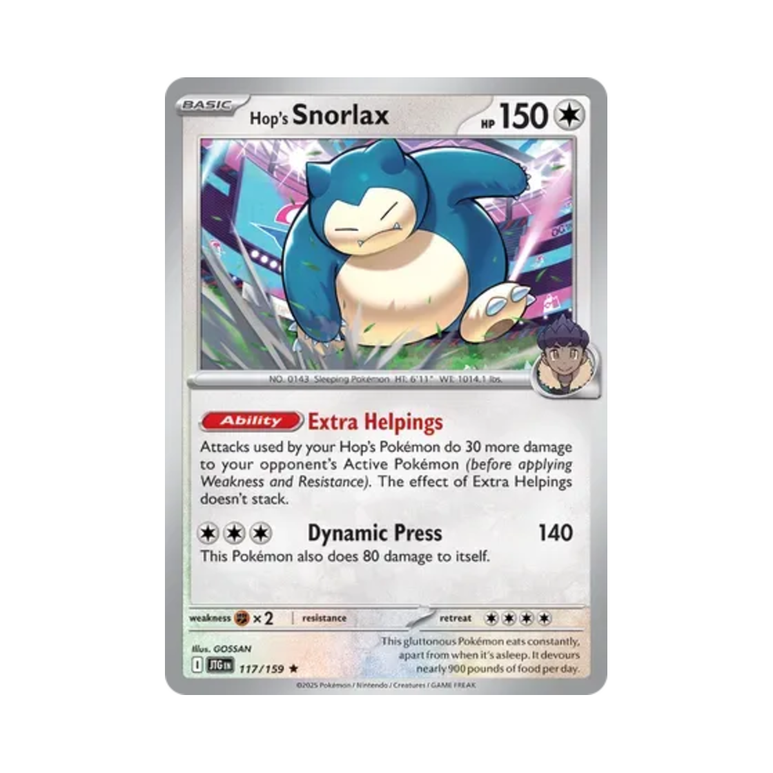 포켓몬 TCG 호브의 잠만보 R 저니 투게더 (영문판)(Pokemon TCG Hop's Snorlax R Journey Together (English Ver.)) - 1