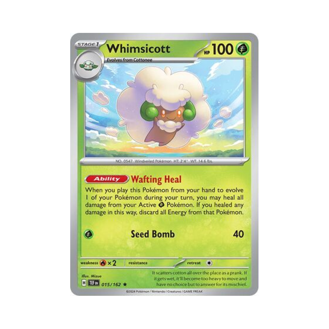 포켓몬 TCG 엘풍 R 템포럴 포시스 (영문판)(Pokemon TCG Whimsicott R Temporal Forces (English Ver.)) - 1