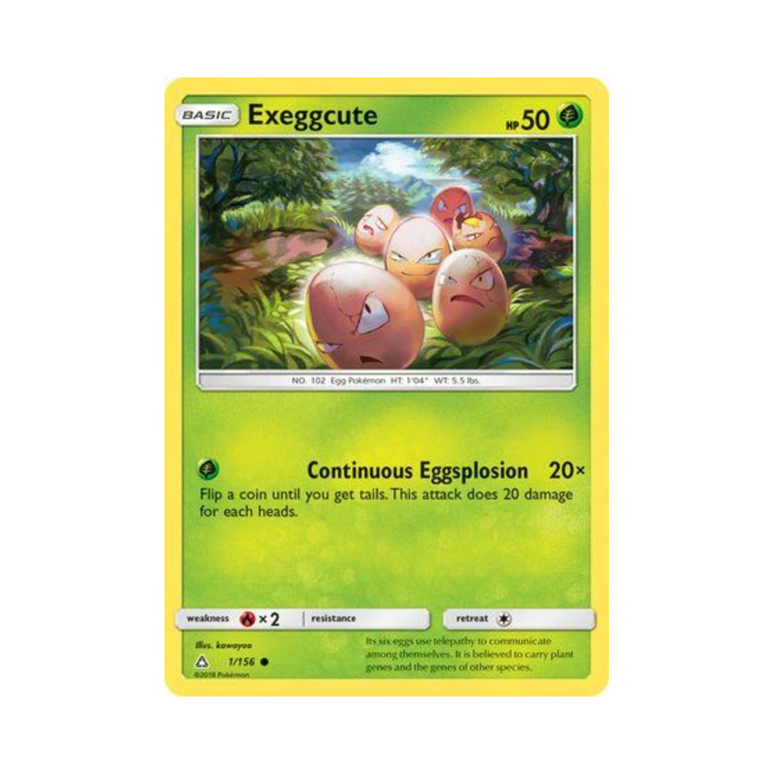 포켓몬 TCG 아라리 C 울트라 프리즘 (영문판)(Pokemon TCG Exeggcute C Ultra Prism (English Ver.))