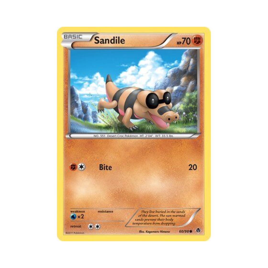포켓몬 TCG 깜눈크 C 이머징 파워스 (영문판)(Pokemon TCG Sandile C Emerging Powers (English Ver.))
