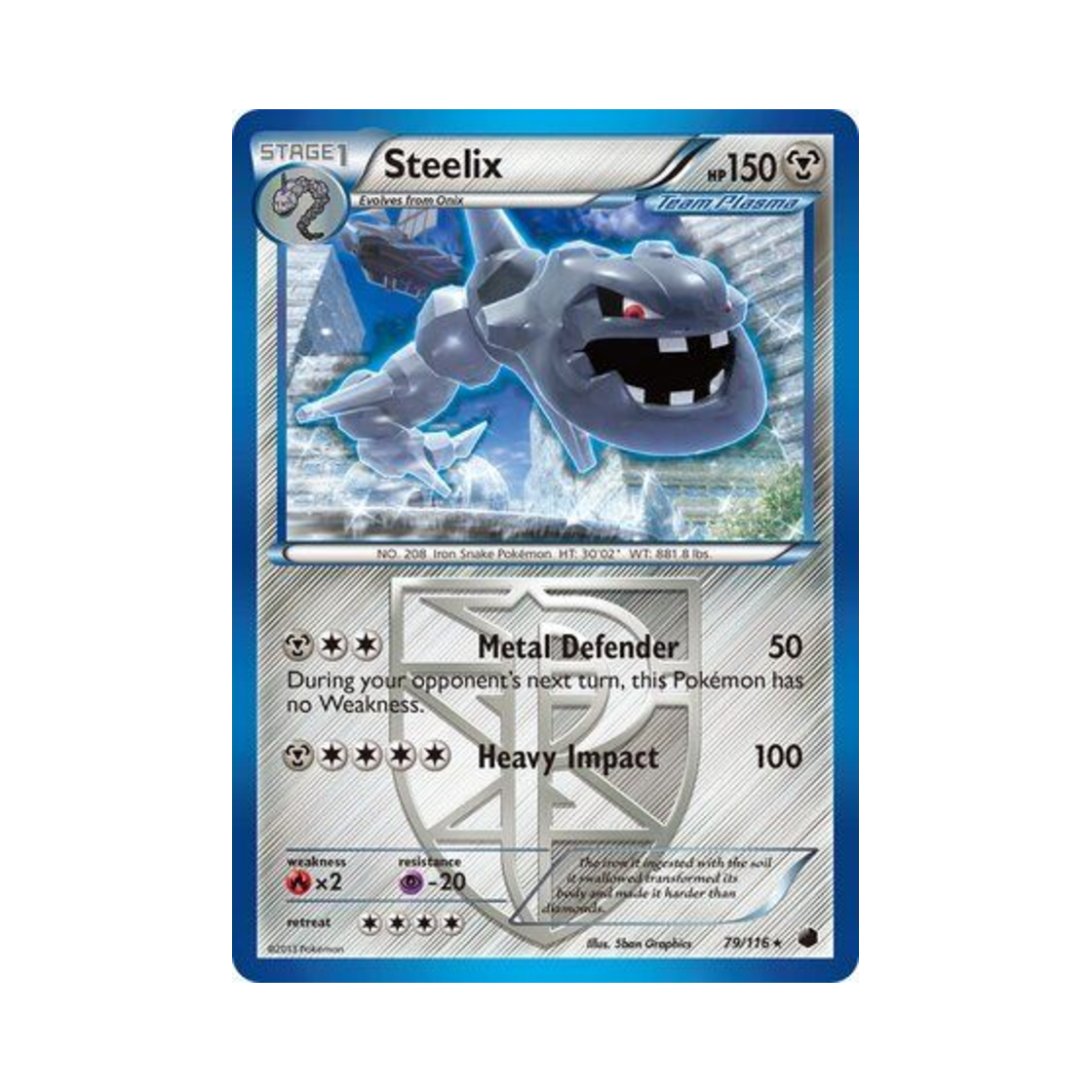 포켓몬 TCG 강철톤 R 플라스마 프리즈 (영문판)(Pokemon TCG Steelix R Plasma Freeze (English Ver.))
