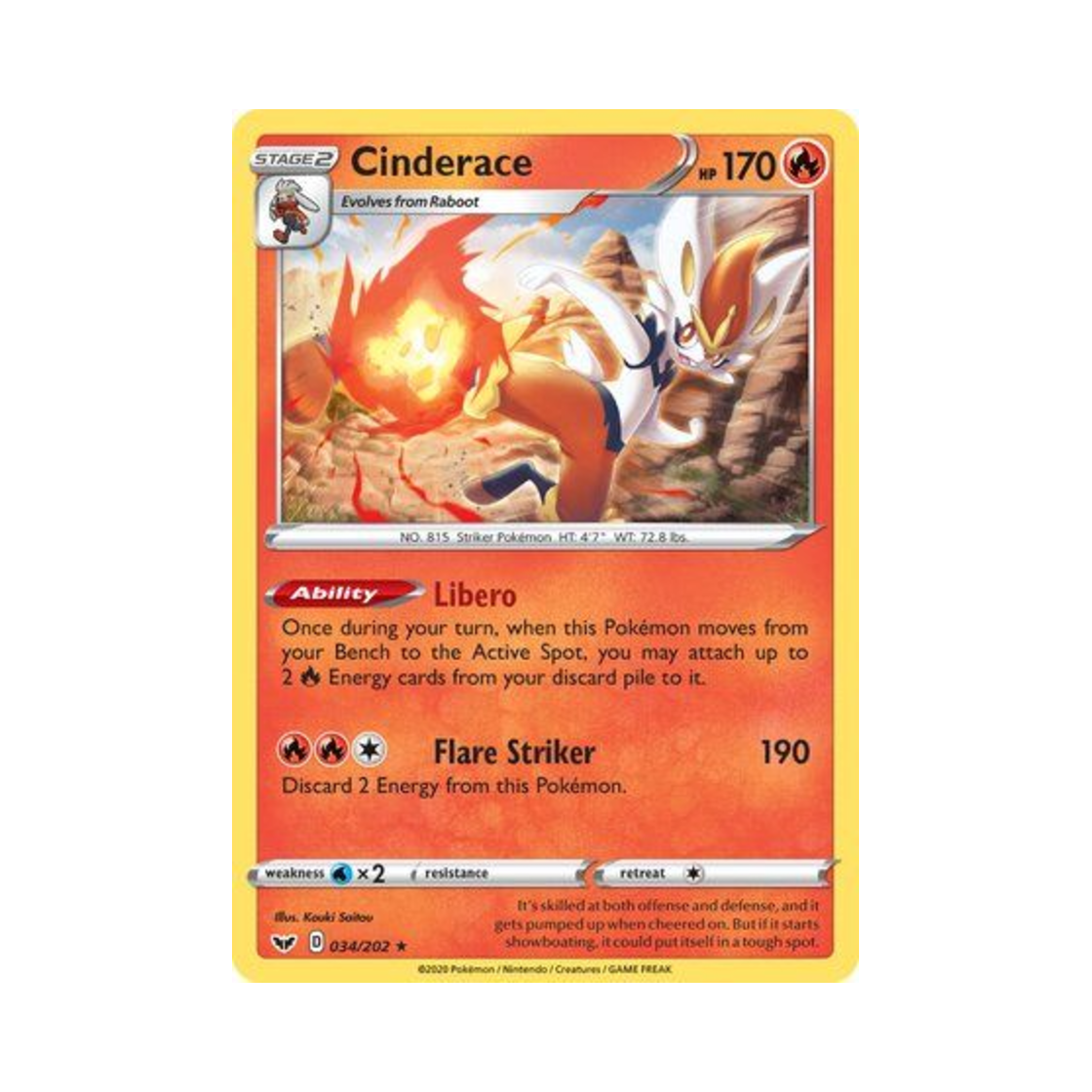 포켓몬 TCG 에이스번 RH 소드 & 실드 (영문판)(Pokemon TCG Cinderace RH Sword & Shield (English Ver.)) - 1