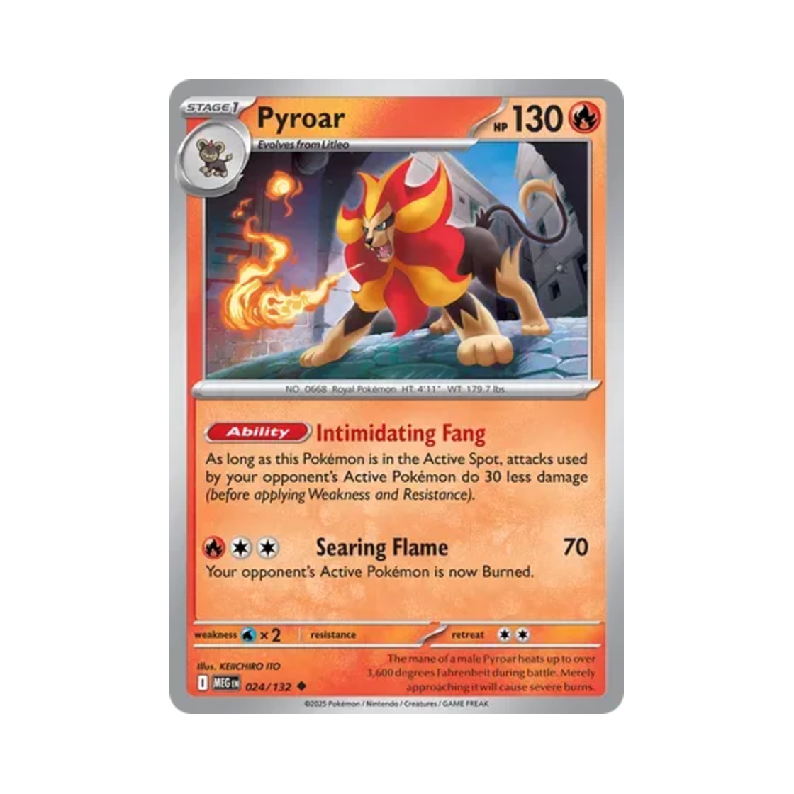 포켓몬 TCG 화염레오 U 메가 에볼루션 (영문판)(Pokemon TCG Pyroar U Mega Evolution (English Ver.))