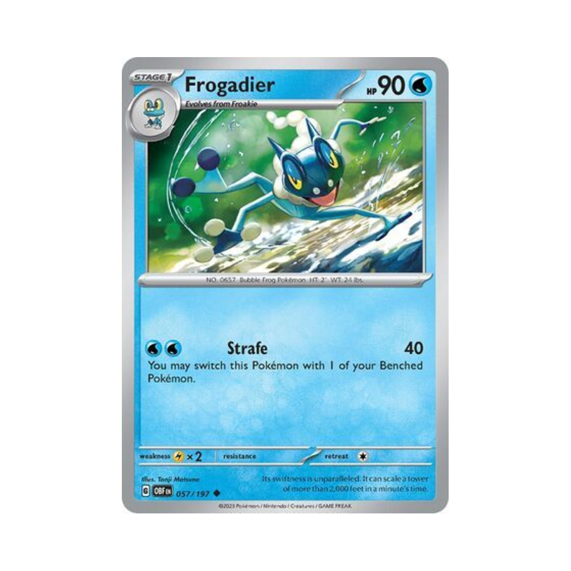 포켓몬 TCG 개굴반장 U 옵시디언 플레임즈 (영문판)(Pokemon TCG Frogadier U Obsidian Flames (English Ver.)) - 1