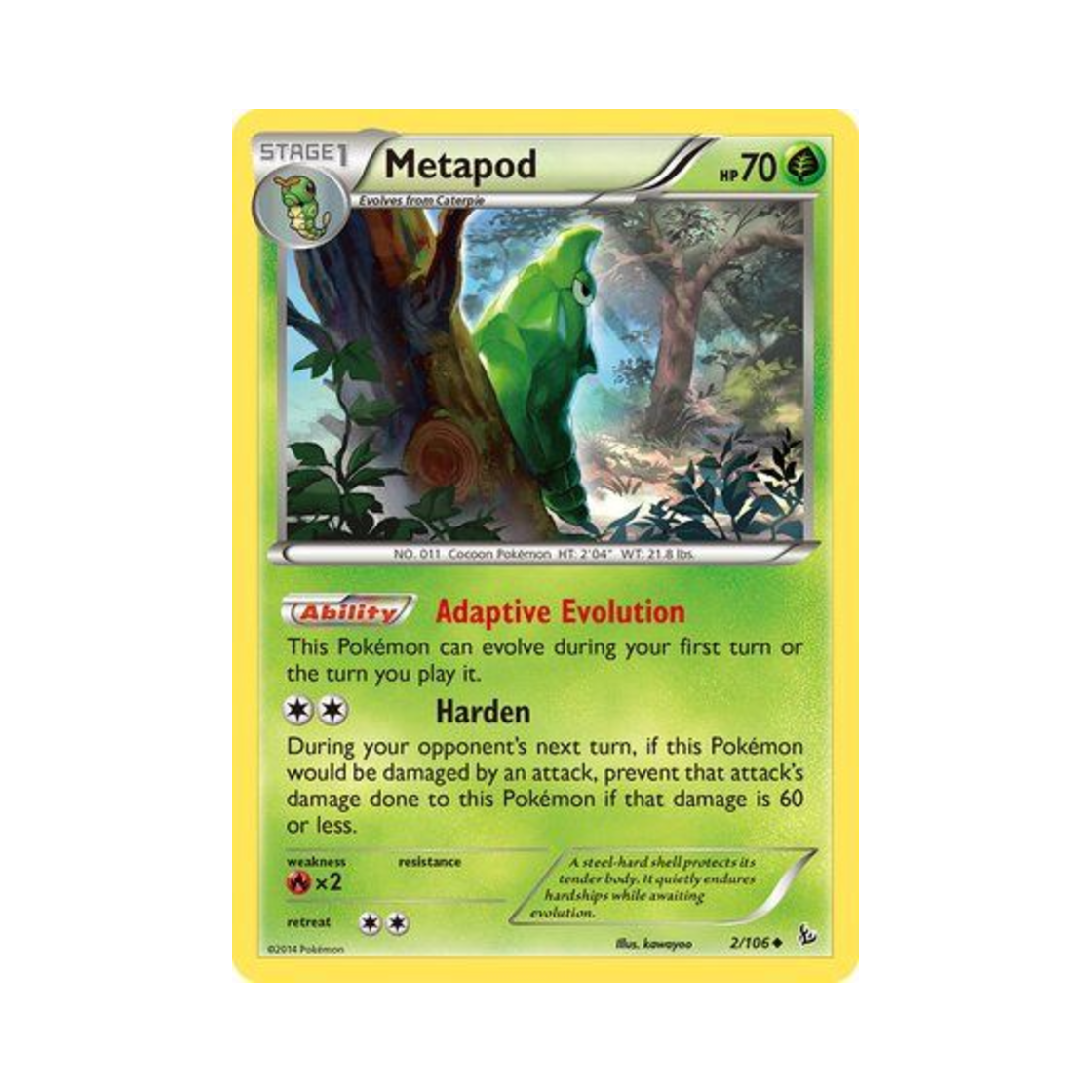 포켓몬 TCG 단데기 U 플래시파이어 (영문판)(Pokemon TCG Metapod U Flashfire (English Ver.))
