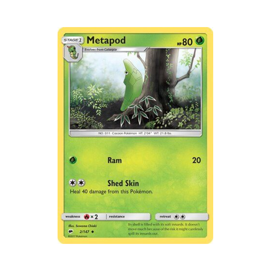 포켓몬 TCG 단데기 U 버닝 쉐도우 (영문판)(Pokemon TCG Metapod U Burning Shadows (English Ver.)) - 1
