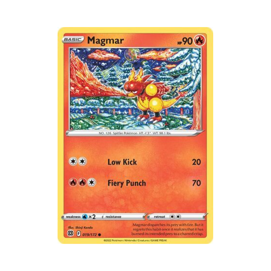 포켓몬 TCG 마그마 C 브릴리언트 스타즈 (영문판)(Pokemon TCG Magmar C Brilliant Stars (English Ver.)) - 1
