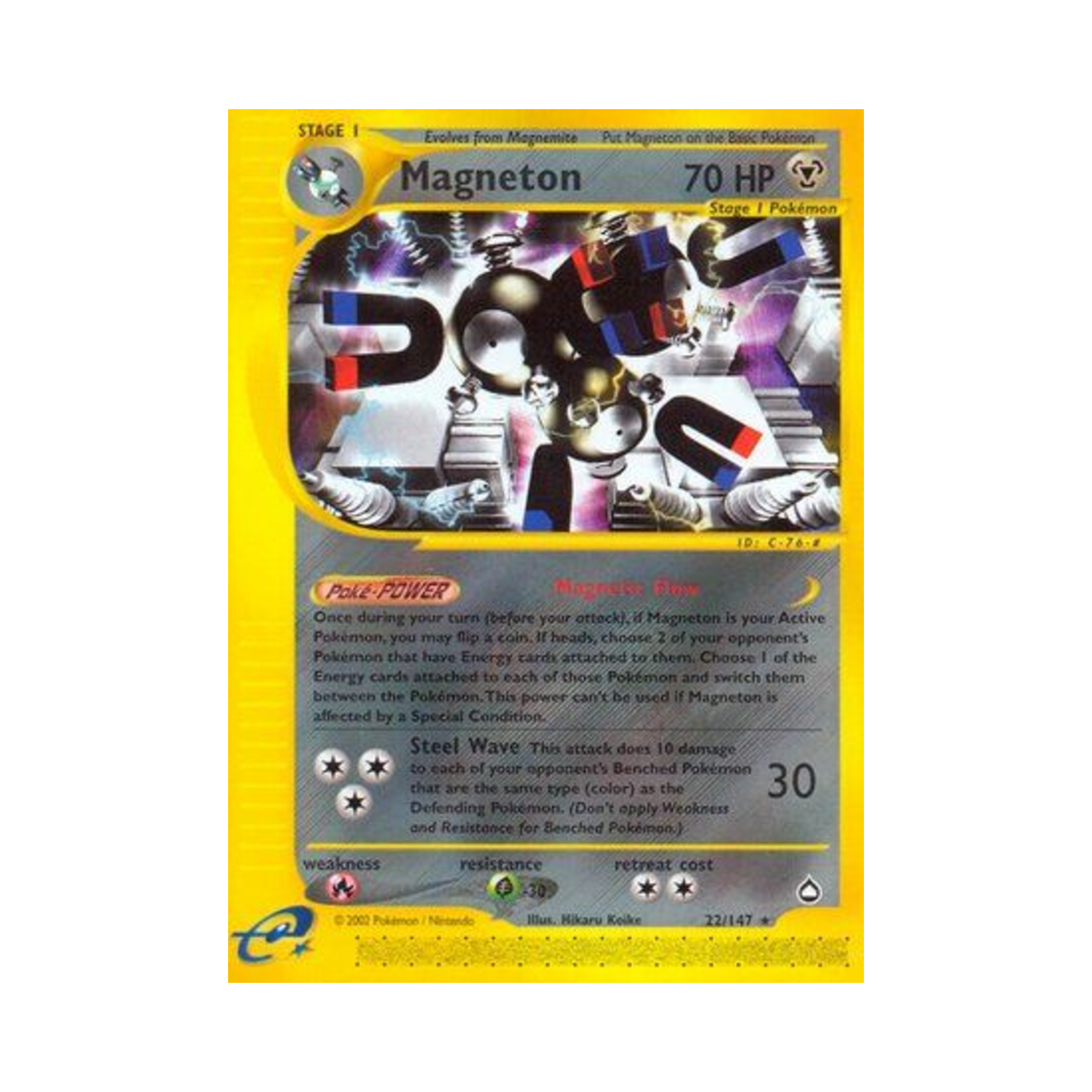 포켓몬 TCG 레어코일 R 아쿠아폴리스 (영문판)(Pokemon TCG Magneton R Aquapolis (English Ver.))