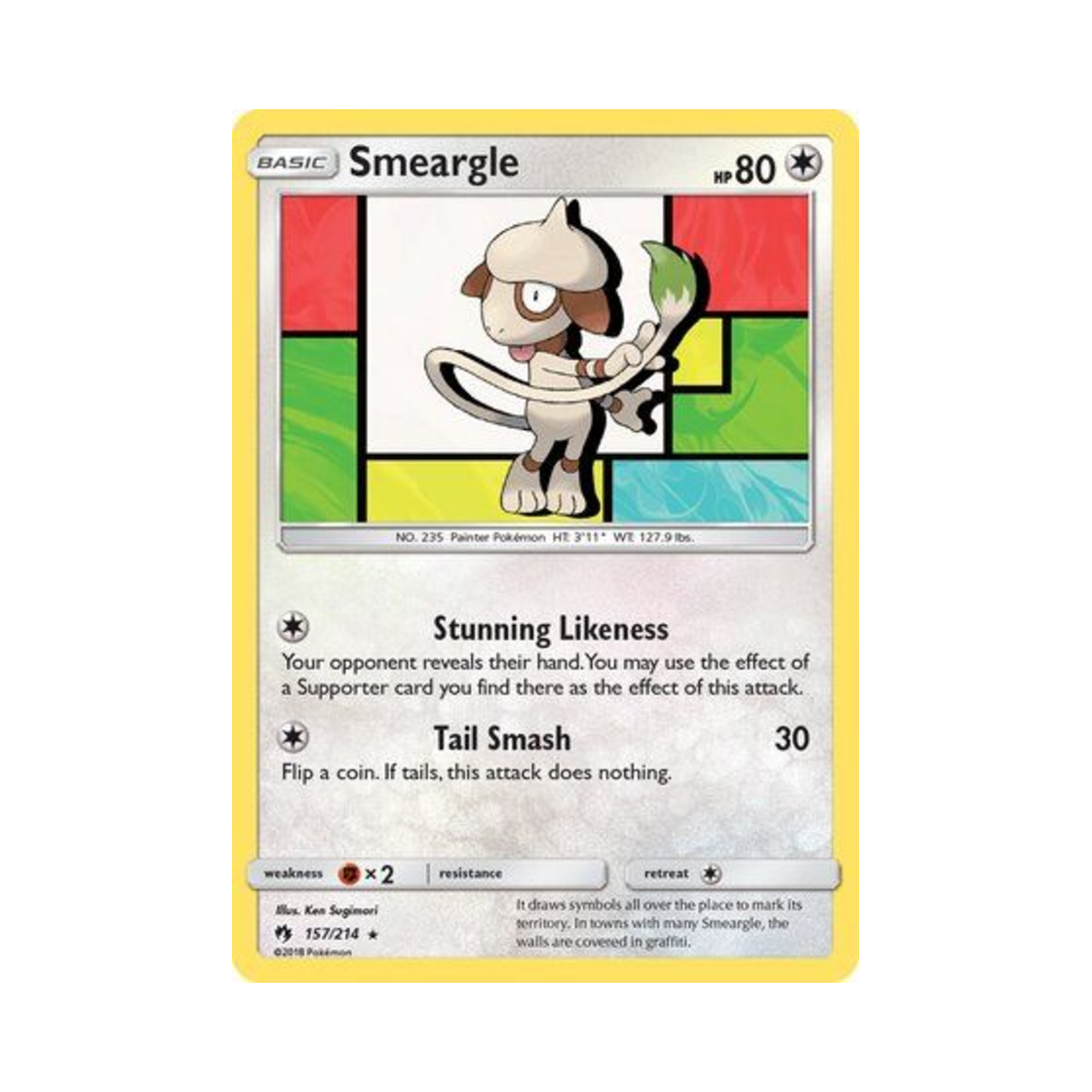 포켓몬 TCG 루브도 R 로스트 썬더 (영문판)(Pokemon TCG Smeargle R Lost Thunder (English Ver.)) - 1