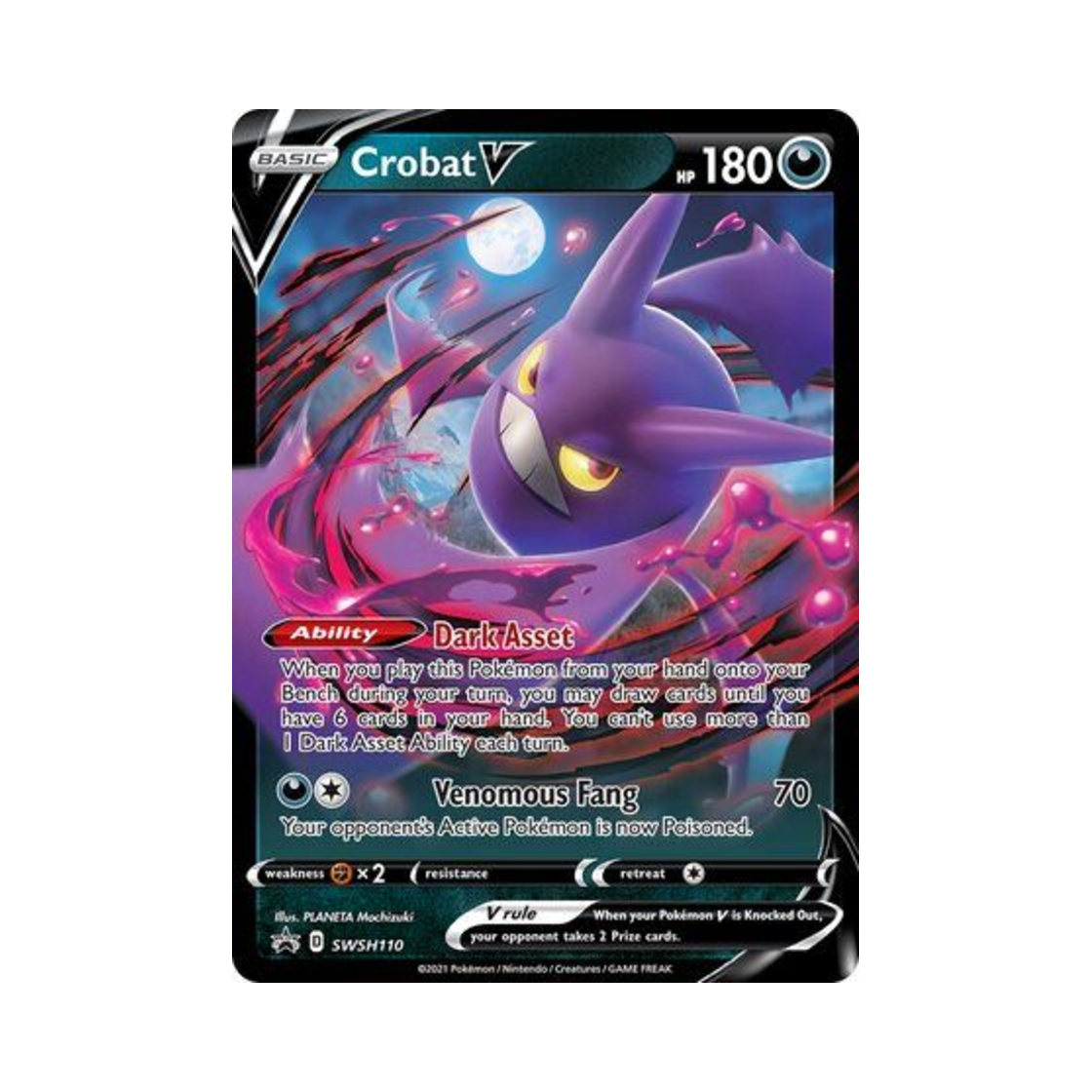 포켓몬 TCG 크로뱃 V P 소드 & 실드 프로모카드 (영문판)(Pokemon TCG Crobat V P Sword & Shield Promos (English Ver.)) - 1