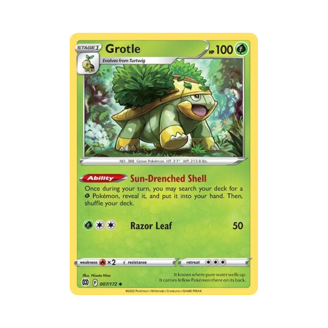 포켓몬 TCG 수풀부기 U 브릴리언트 스타즈 (영문판)(Pokemon TCG Grotle U Brilliant Stars (English Ver.)) - 1