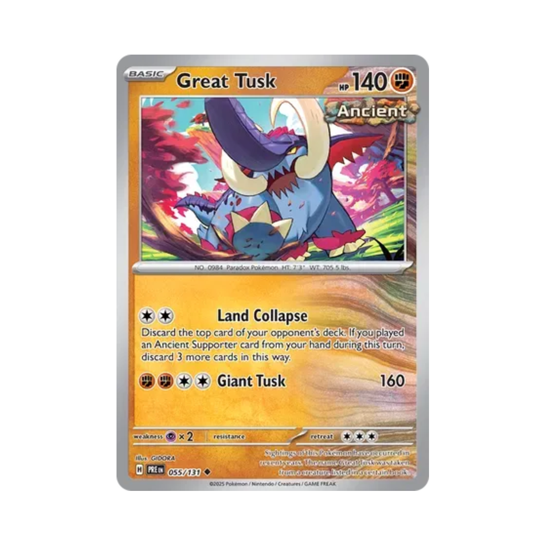 포켓몬 TCG 위대한엄니 U 프리즈매틱 에볼루션즈 (영문판)(Pokemon TCG Great Tusk U Prismatic Evolutions (English Ver.)) - 1