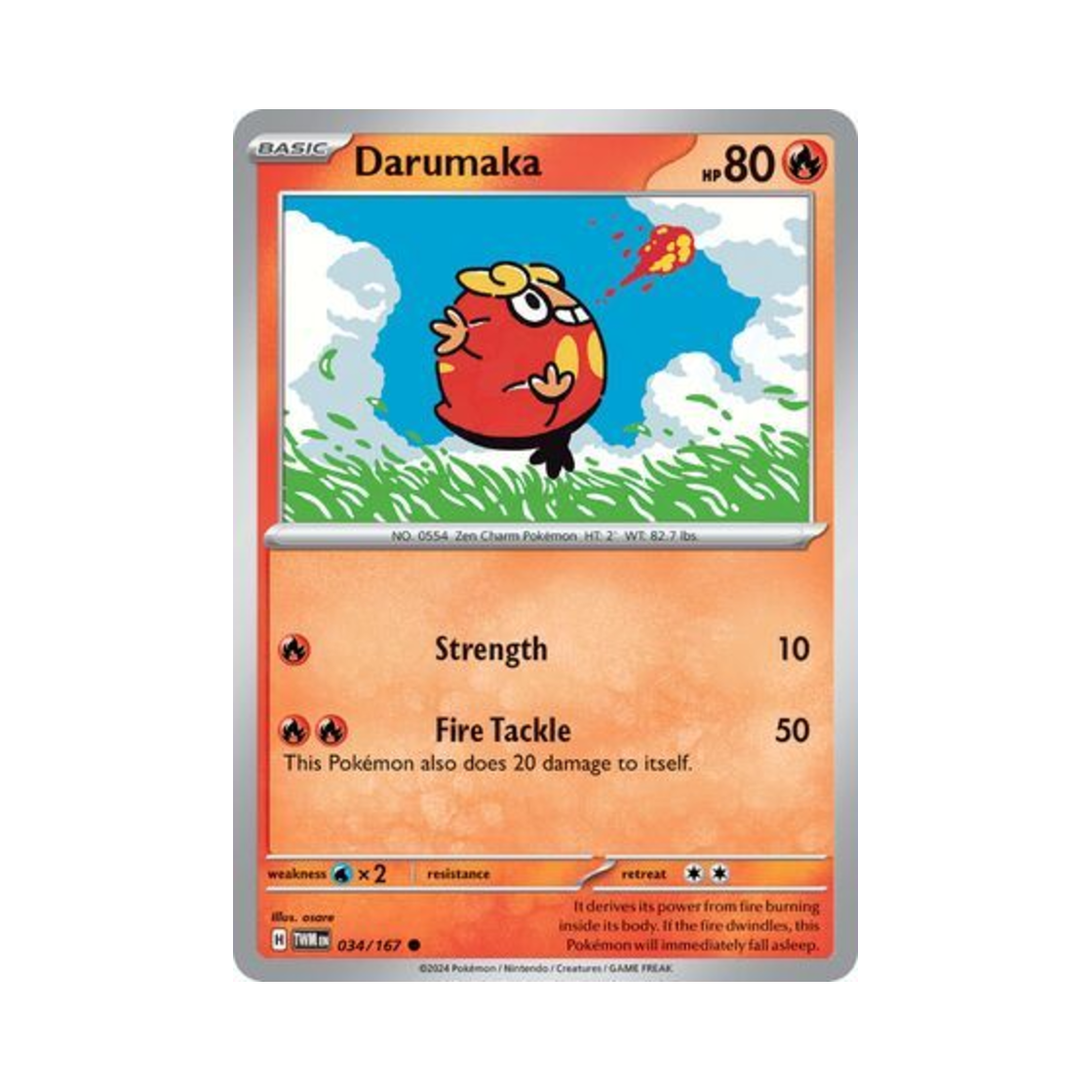 포켓몬 TCG 달막화 C 트와일라잇 마스커레이드 (영문판)(Pokemon TCG Darumaka C Twilight Masquerade (English Ver.)) - 1