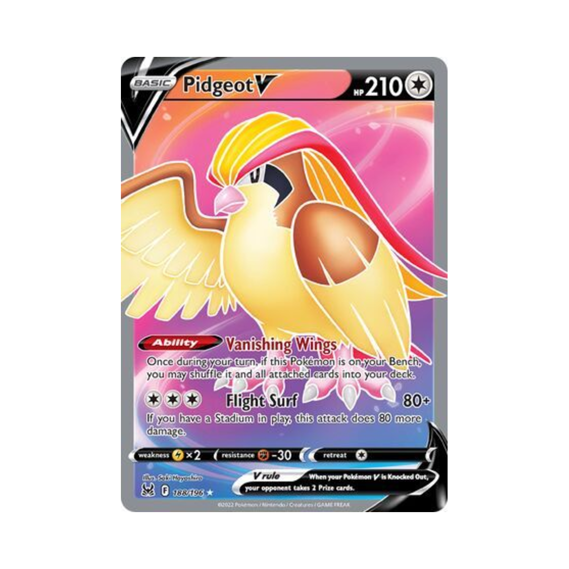 포켓몬 TCG 피죤투 V RU 로스트 오리진 (영문판)(Pokemon TCG Pidgeot V RU Lost Origin (English Ver.)) - 1