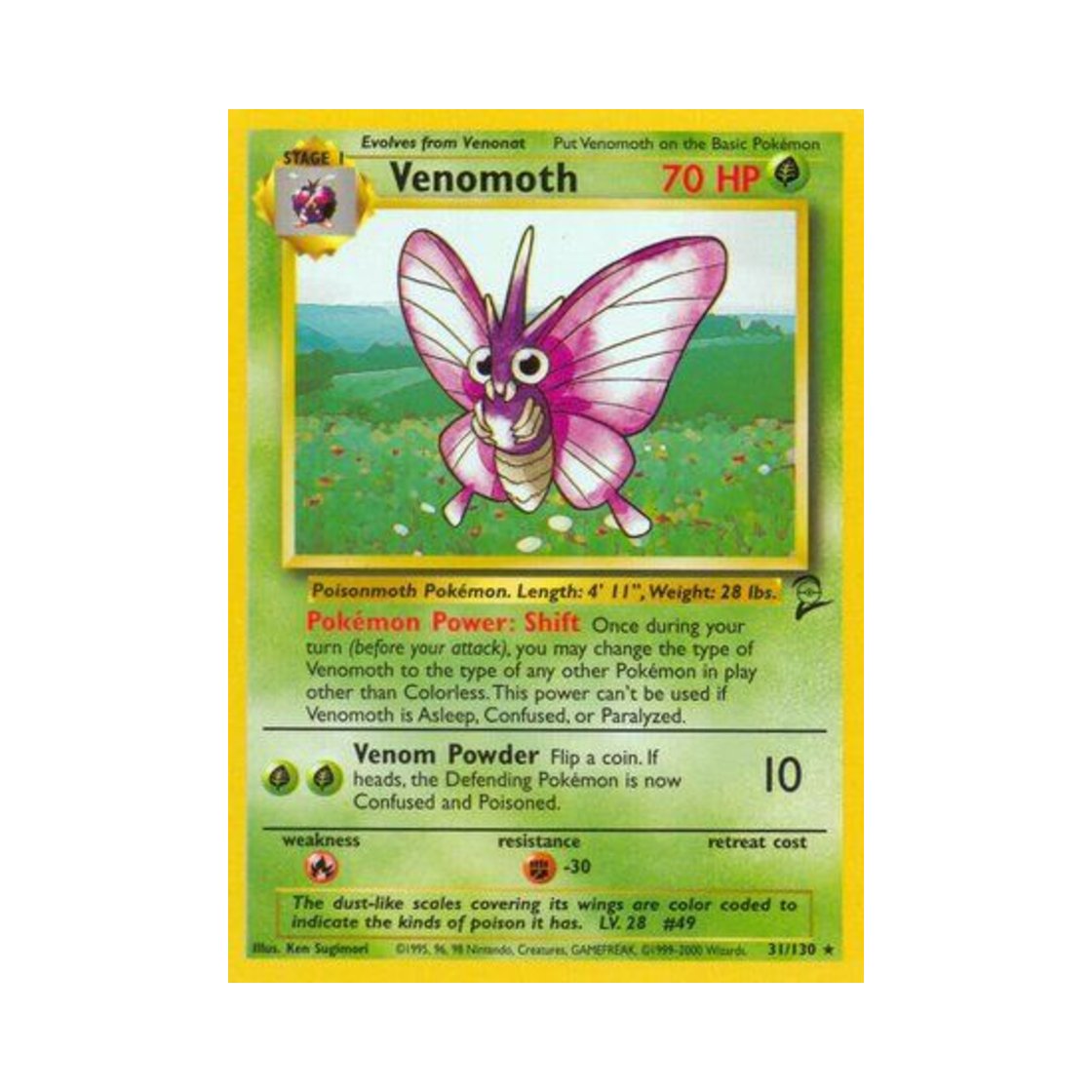 포켓몬 TCG 도나리 R 베이스 세트 2 (영문판)(Pokemon TCG Venomoth R Base Set 2 (English Ver.)) - 1