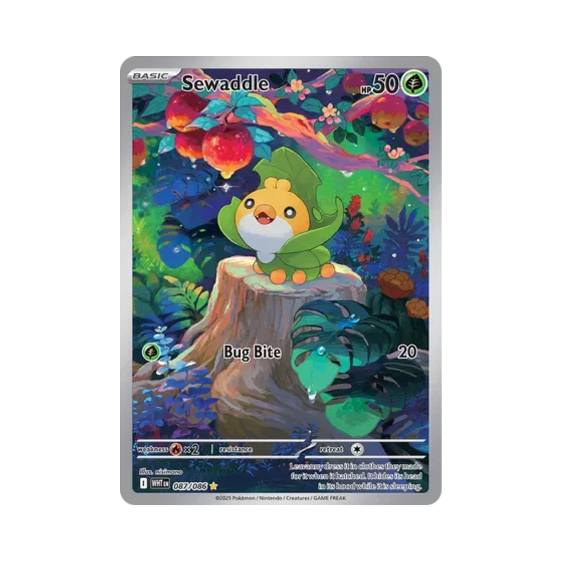 포켓몬 TCG 두르보 IR 화이트플레어 (영문판)(Pokemon TCG Sewaddle IR White Flare (English Ver.))