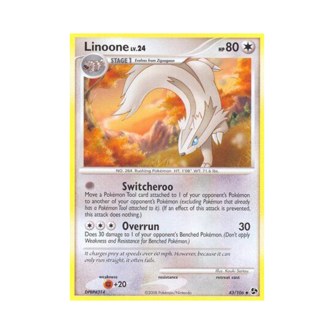 포켓몬 TCG 직구리 U 그레이트 인카운터스 (영문판)(Pokemon TCG Linoone U Great Encounters (English Ver.)) - 1