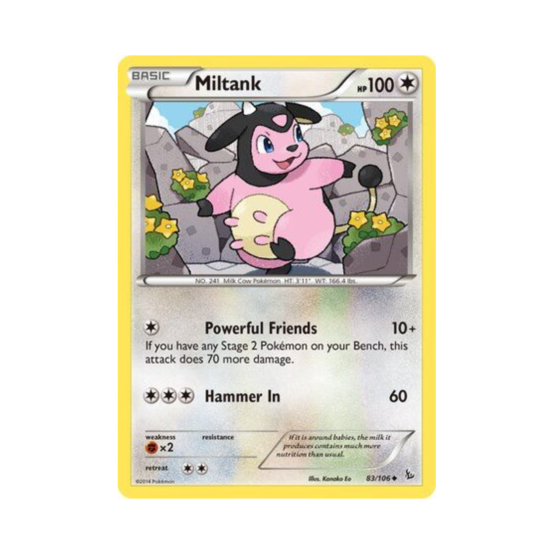 포켓몬 TCG 밀탱크 U 플래시파이어 (영문판)(Pokemon TCG Miltank U Flashfire (English Ver.)) - 1