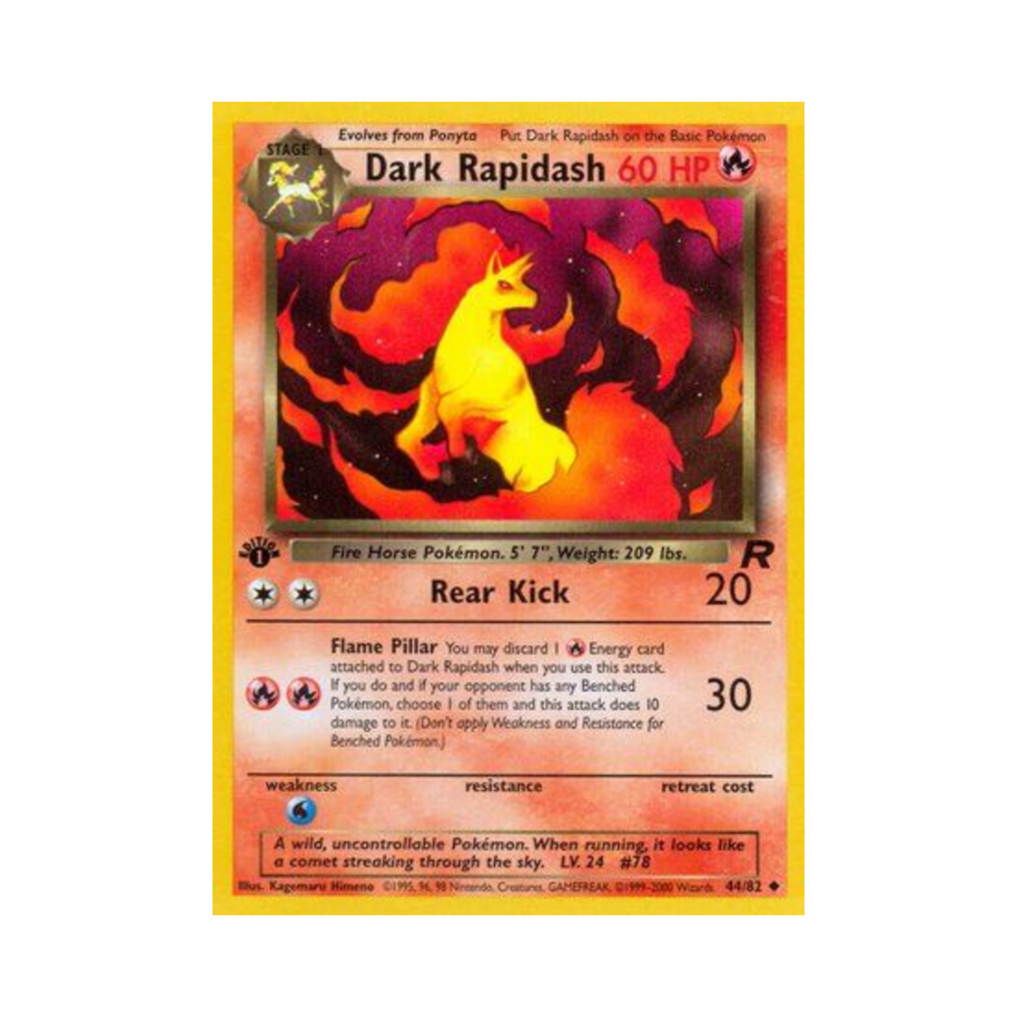 포켓몬 TCG 다크 날쌩마 U 로켓단 (영문판)(Pokemon TCG Dark Rapidash U Team Rocket (English Ver.))