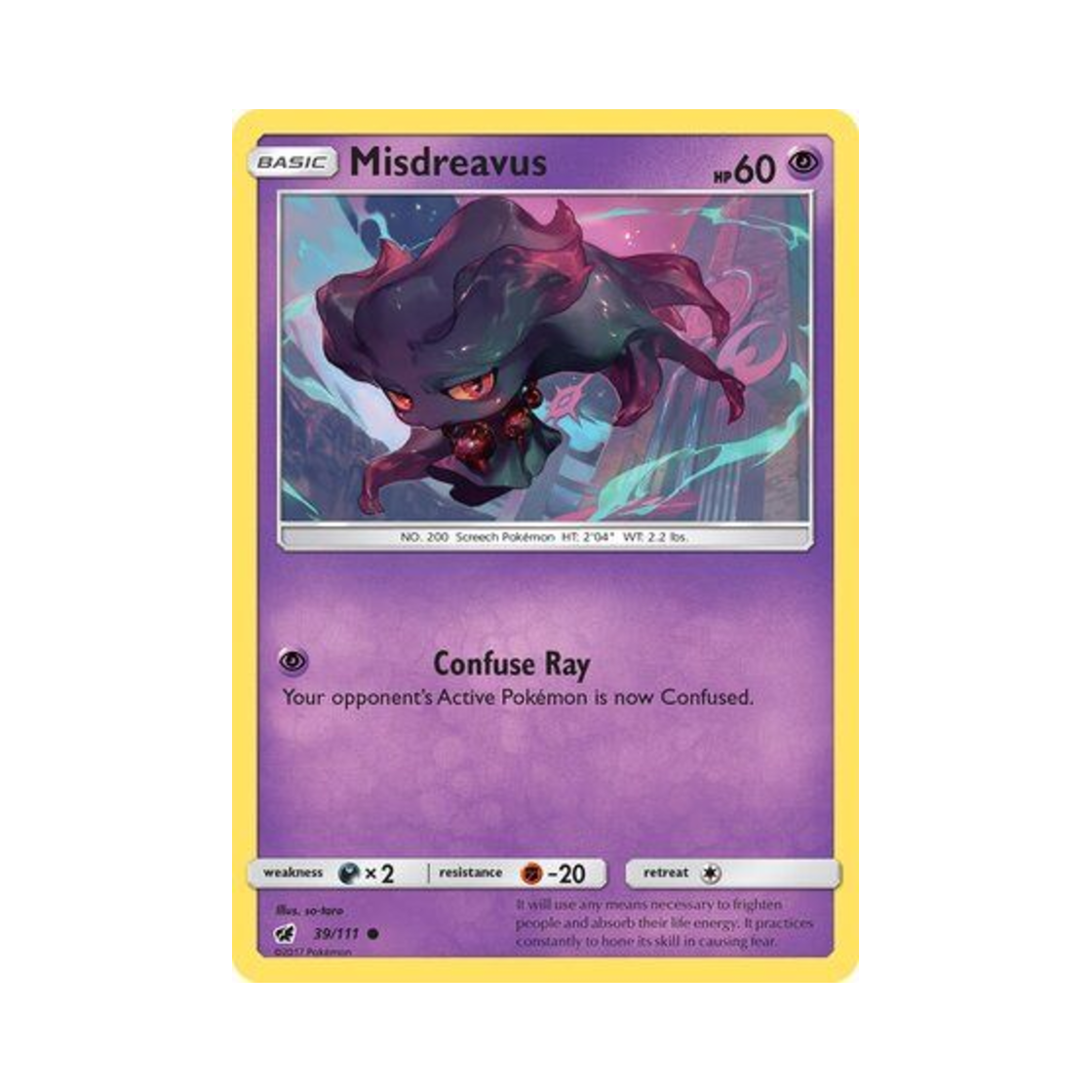 포켓몬 TCG 무우마 C 크림슨 인베이전 (영문판)(Pokemon TCG Misdreavus C Crimson Invasion (English Ver.)) - 1