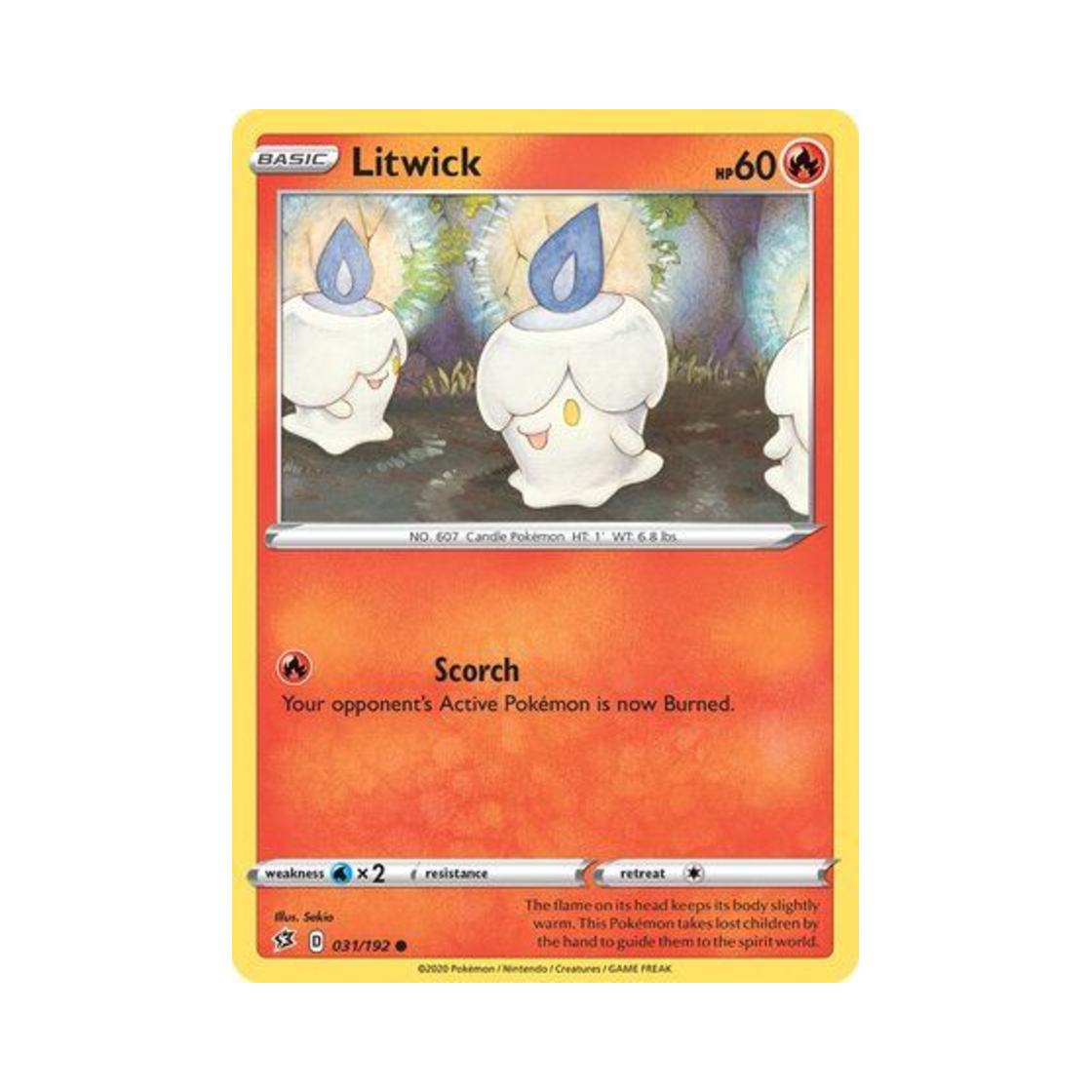 포켓몬 TCG 불켜미 C 레벌 크래시 (영문판)(Pokemon TCG Litwick C Rebel Clash (English Ver.))