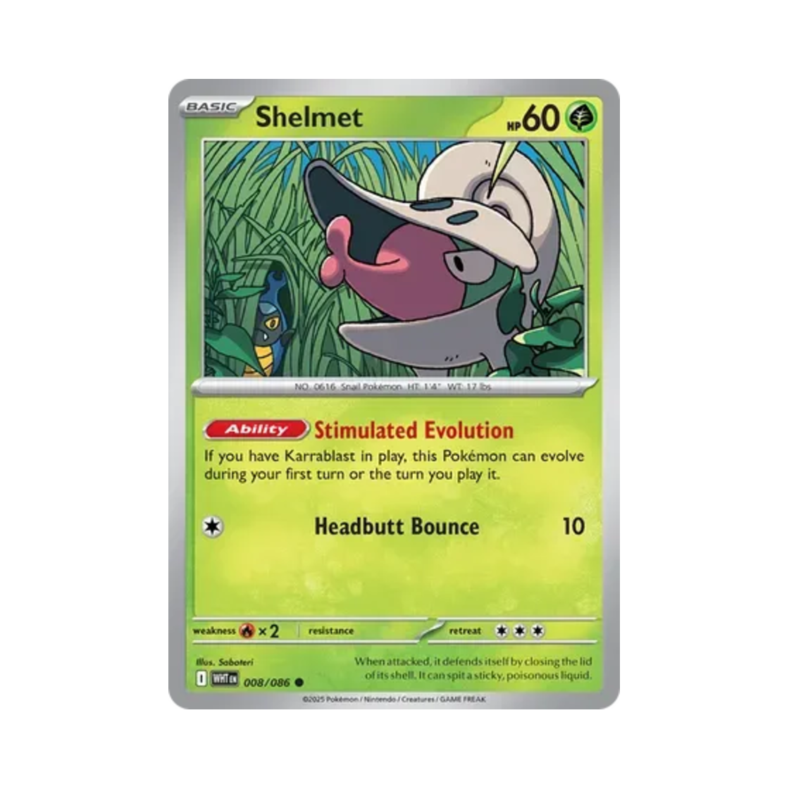 포켓몬 TCG 쪼마리 C 화이트플레어 (영문판)(Pokemon TCG Shelmet C White Flare (English Ver.)) - 1
