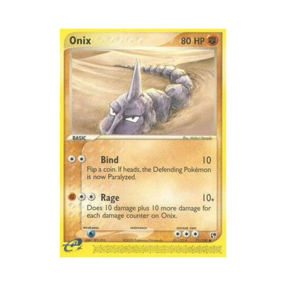 포켓몬 TCG 롱스톤 C EX 샌드스톰 (영문판)(Pokemon TCG Onix C EX Sandstorm (English Ver.)) - 1