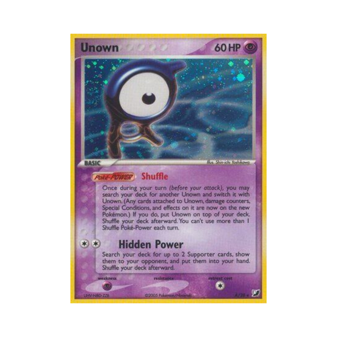 포켓몬 TCG 안농 RH EX 언씬 포시스 (영문판)(Pokemon TCG Unown RH EX Unseen Forces (English Ver.)) - 1