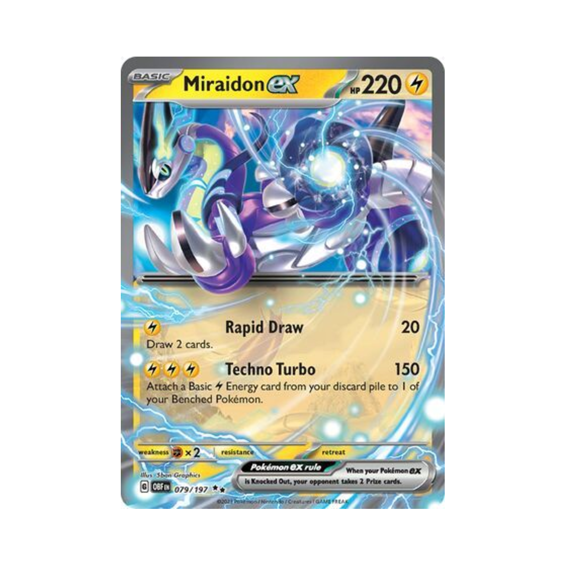 포켓몬 TCG 미라이돈 ex DR 옵시디언 플레임즈 (영문판)(Pokemon TCG Miraidon ex DR Obsidian Flames (English Ver.)) - 1
