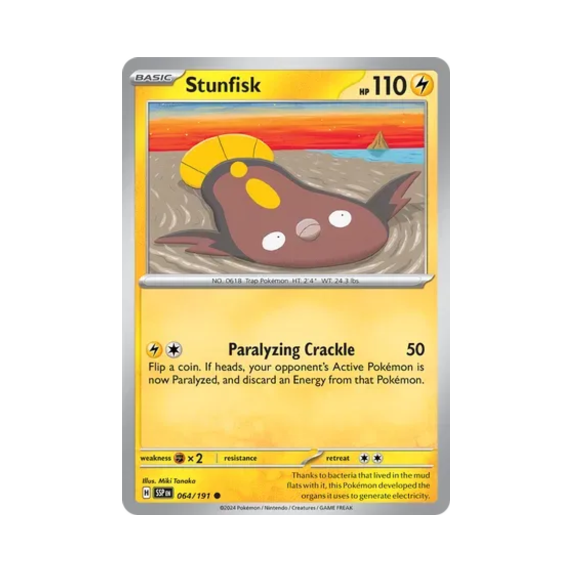 포켓몬 TCG 메더 C 서징 스파크 (영문판)(Pokemon TCG Stunfisk C Surging Sparks (English Ver.)) - 1