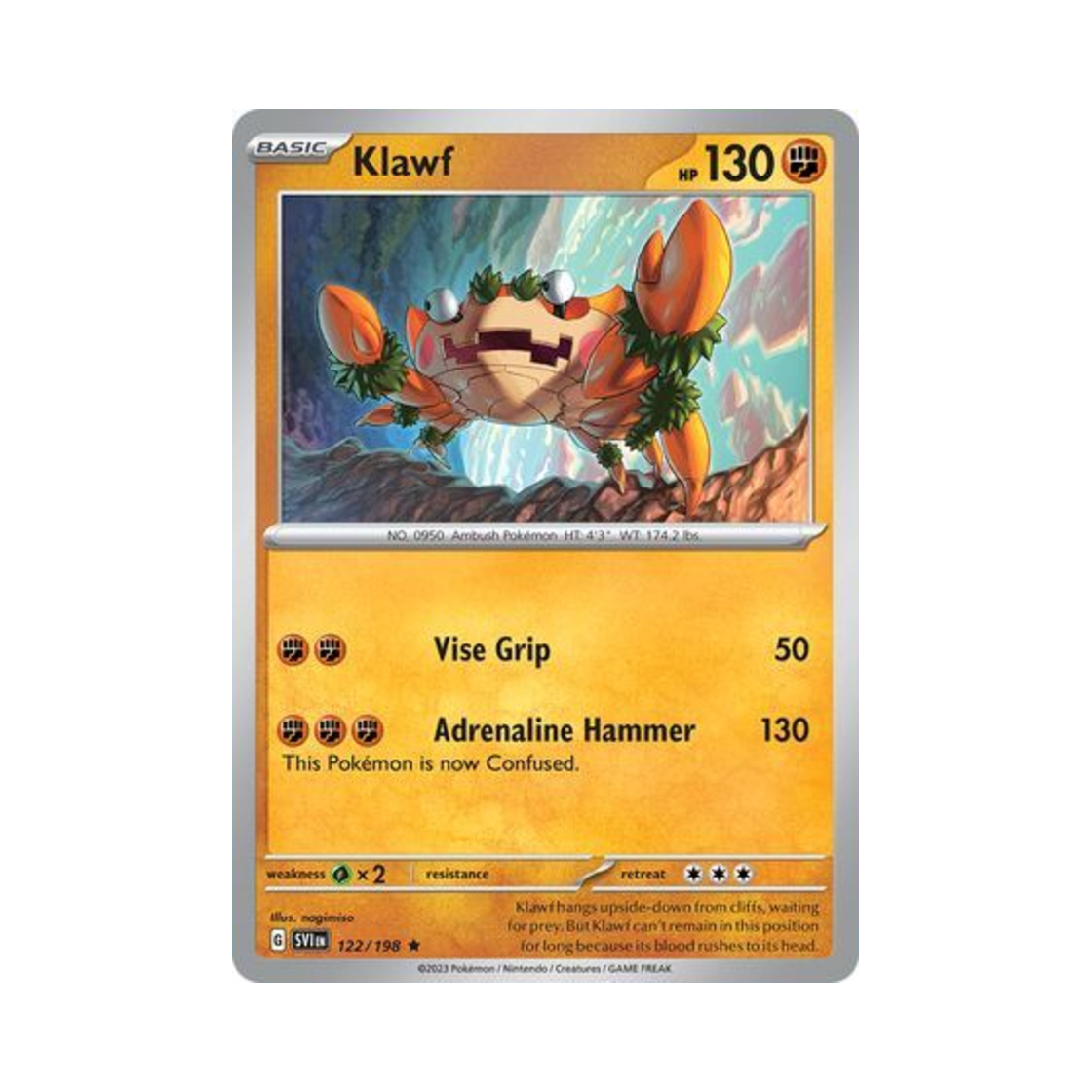 포켓몬 TCG 절벼게 R 스칼렛 & 바이올렛 (영문판)(Pokemon TCG Klawf R Scarlet & Violet (English Ver.)) - 1