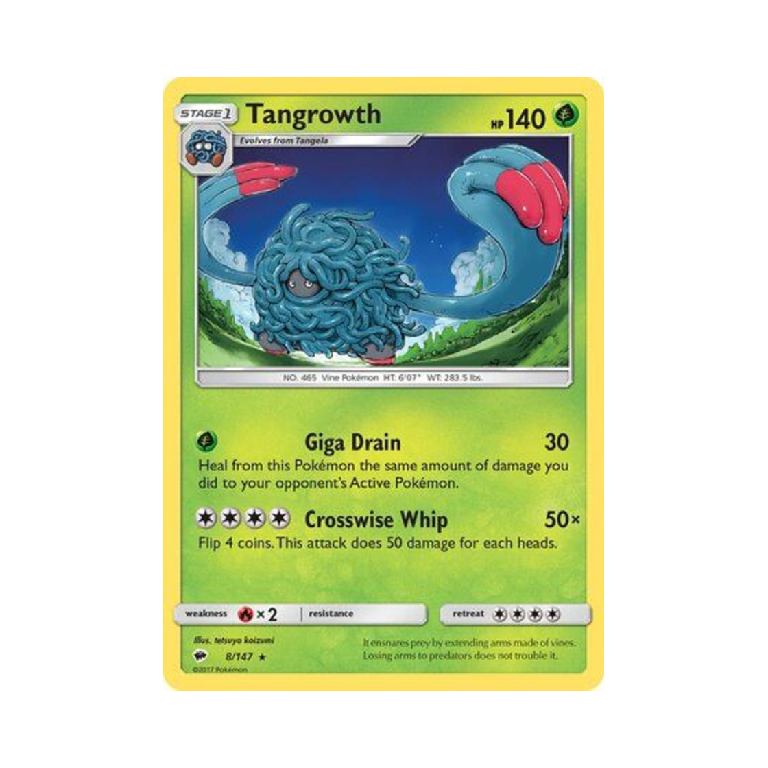 포켓몬 TCG 덩쿠림보 R 버닝 쉐도우 (영문판)(Pokemon TCG Tangrowth R Burning Shadows (English Ver.)) - 1