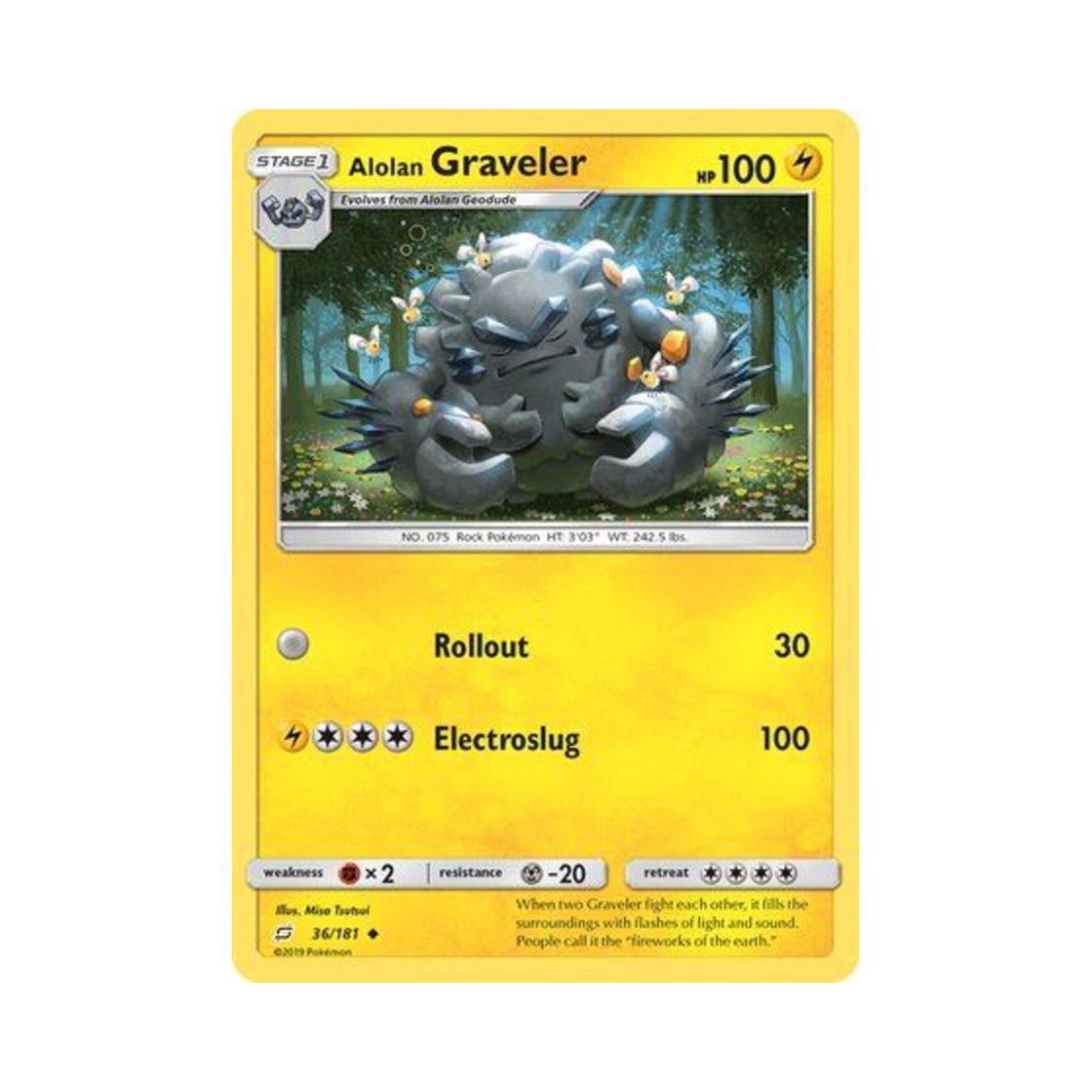 포켓몬 TCG 알로라 데구리 U 팀업 (영문판)(Pokemon TCG Alolan Graveler U Team Up (English Ver.)) - 1